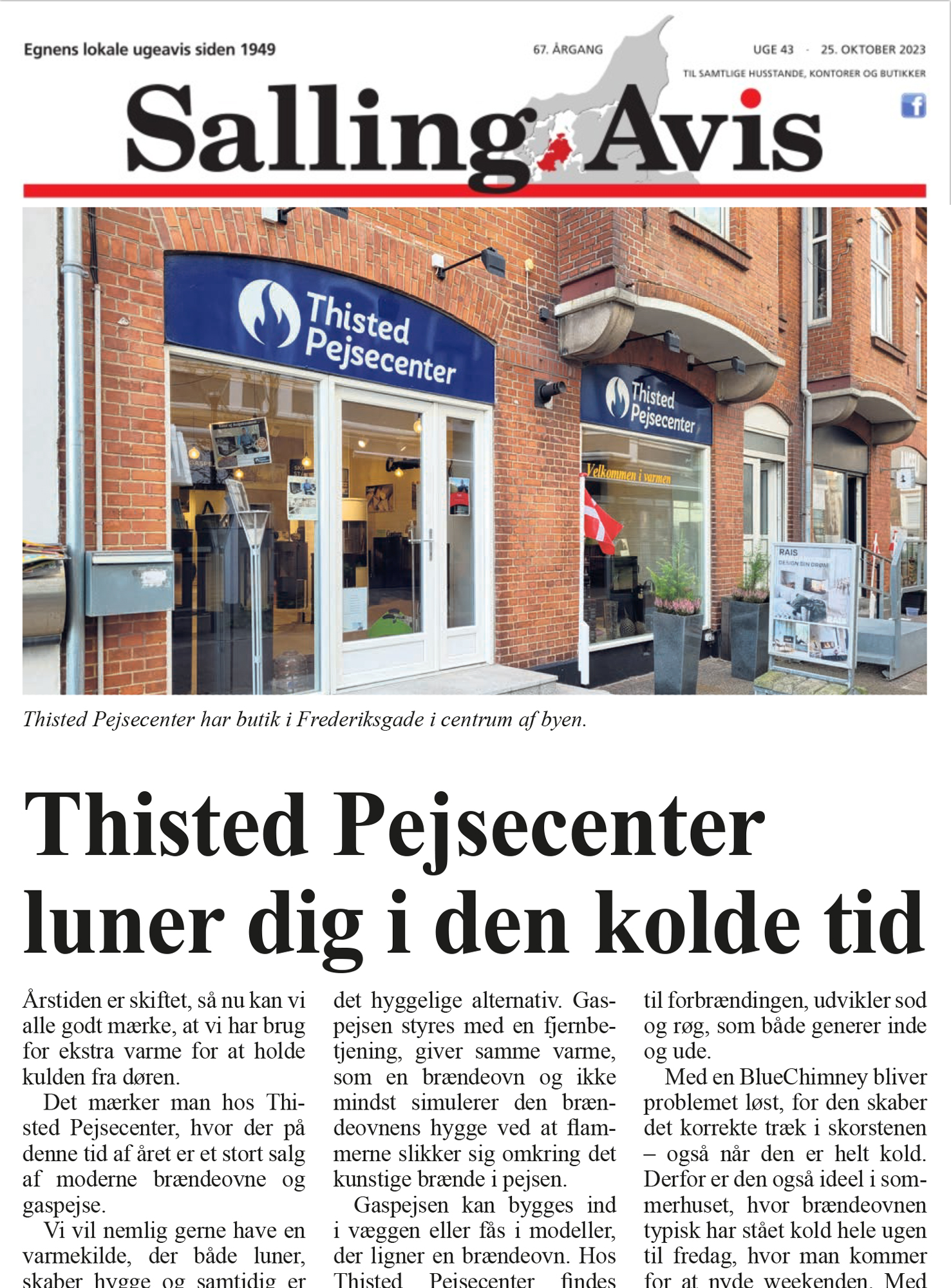 artikel om thisted pejsecenter i salling avis